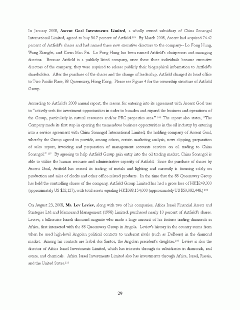 Leviev ties to Dos Santos (p. 33)