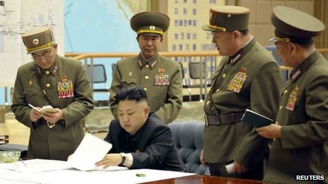 Kim Jong-un signed an order putting rockets on stand-by after meeting generals