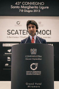 Jacopo Morelli, Presidente dei Giovani Imprenditori di Confindustria, che apre il 43°Convegno di Santa Margherita Ligure.
