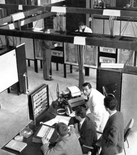 Elea 9003 in operation in the Olivetti headquarters of  in Milan.