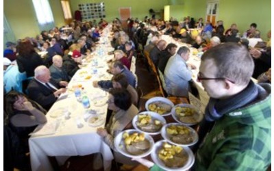 Today, the Western middle class makes the line at the soup kitchen.